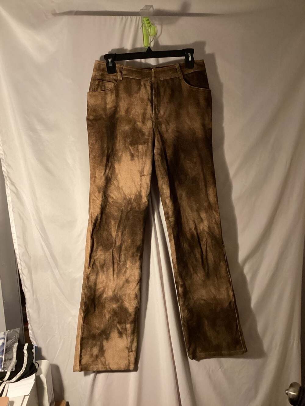 Company Ellen Tracy Women's Brown Tie-Dye Faux Suede Trousers